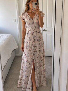 Charmed Hearts Floral Maxi Dress – Size S